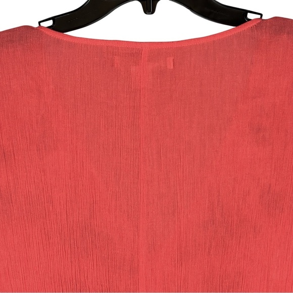 Coral Embroidered Boho Beach Dress 2X Plus Size 26/28 Gauzy Muumuu Resort Vacay - Picture 9 of 11